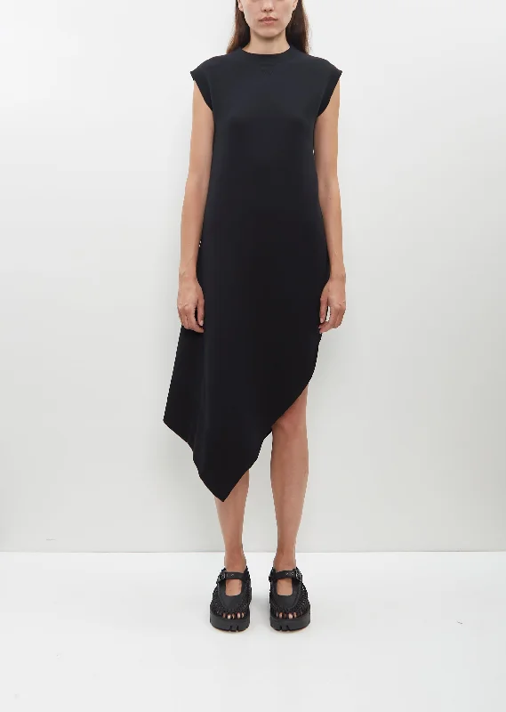 Sponge Sweat Dress — Black