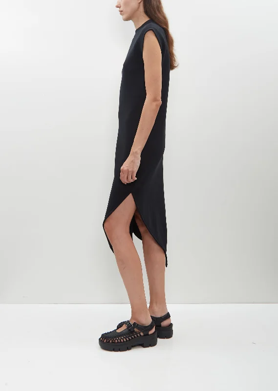 Sponge Sweat Dress — Black