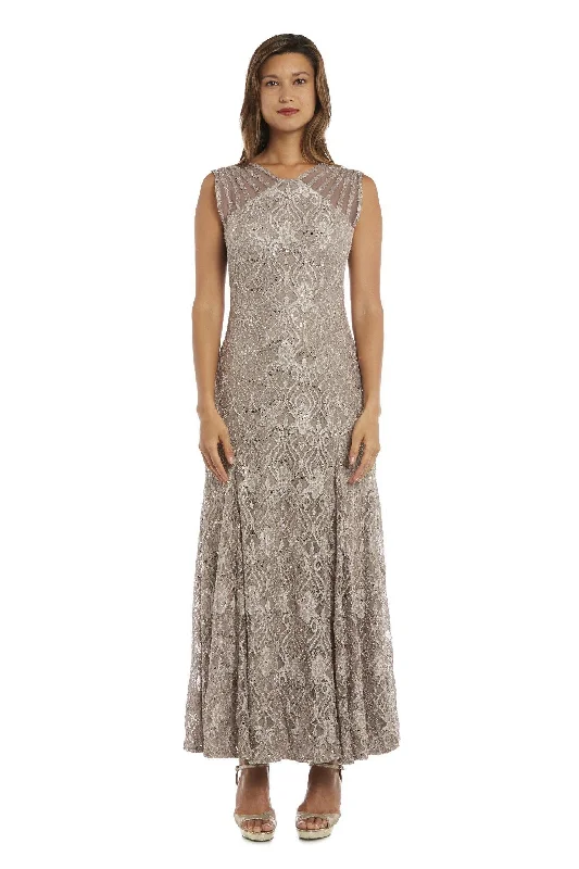 R&M Richards 3198P Long Formal Petite Lace Dress Sale