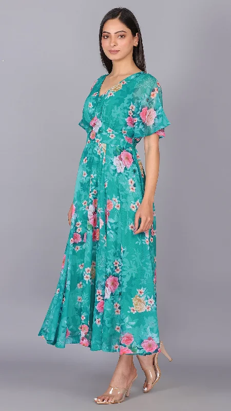 Reminds Me Spring Turquoise Dress