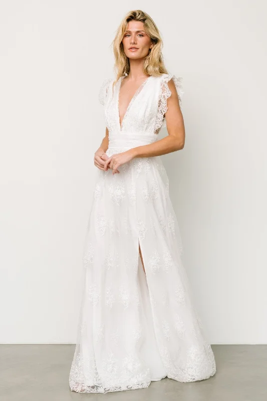 Rhea Tulle Maxi Dress | Off White