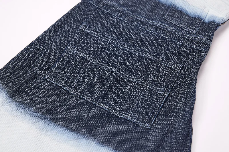 Shading Denim Worker Dress