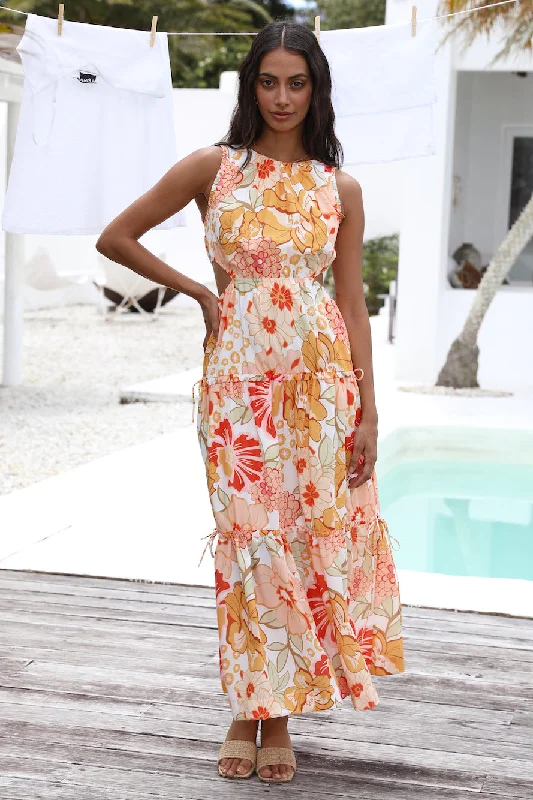 Summer Sweetheart Maxi Dress Orange