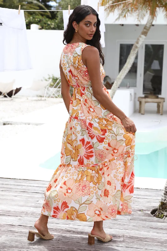 Summer Sweetheart Maxi Dress Orange