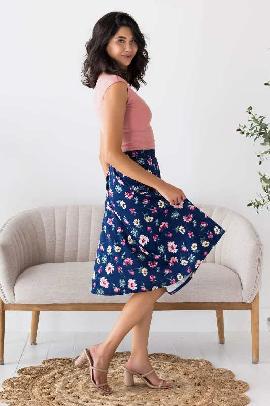 Bouquet of Flowers Modest Circle Skirt