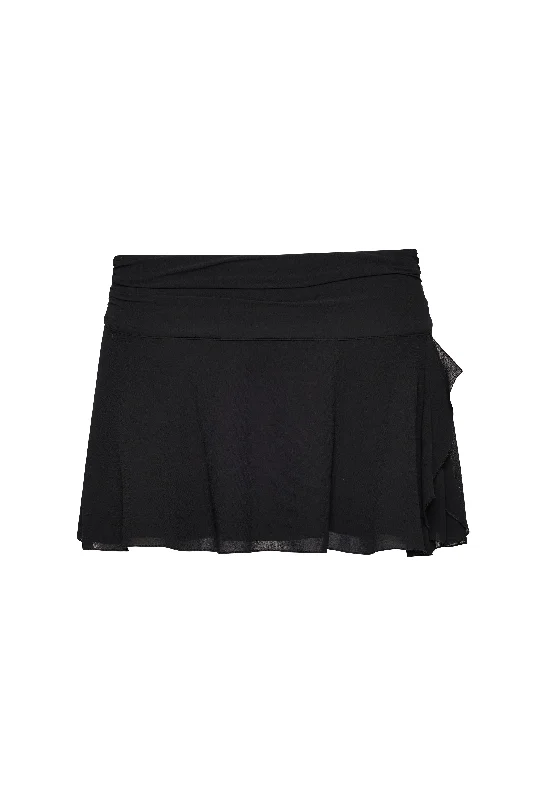 Chiffon Slit Mini Skirt