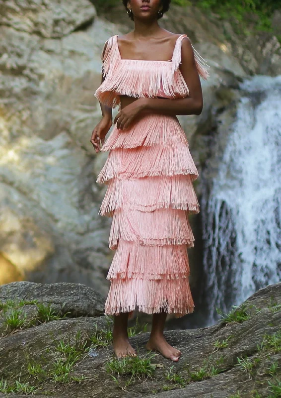 Lluvia Skirt In Hot Peach