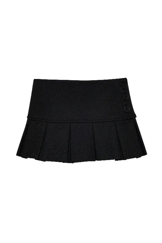 Pleated Micro Mini Skirt