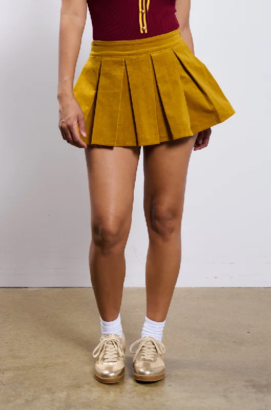 RUN AFTER YOU CORDUROY MINI SKIRT