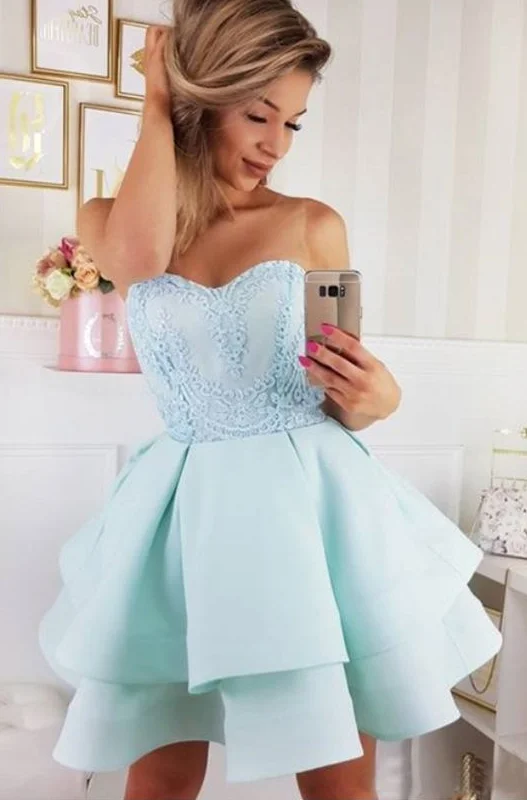 Your Best Deals Are Here!A-Line Round Neck Short Light Blue Homecoming Dress with Appliques cg296 Your Best Deals Are Here!A-Line Round Neck Short Light Blue Homecoming Dress with Appliques cg296