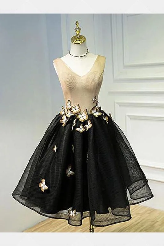 Best Offers of the Month!Black Homecoming Dress Outstanding Short homecoming Dresses With A-line/Princess Lace Up Butterfly Dresses cg264 Best Offers of the Month!Black Homecoming Dress Outstanding Short homecoming Dresses With A-line/Princess Lace Up Butterfly Dresses cg264