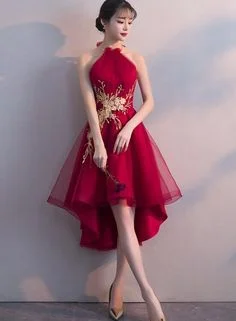 Unlock Huge Savings Now!Halter Red Tulle A-Line Homecoming Dresses,Sleeveless Short homecoming Dresses cg285 Unlock Huge Savings Now!Halter Red Tulle A-Line Homecoming Dresses,Sleeveless Short homecoming Dresses cg285