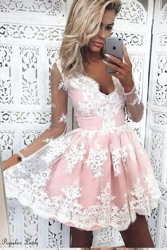 Time to Snag a Bargain!short pink homecoming dress, pink lace short homecoming dress party dress dancing dress cg295 Time to Snag a Bargain!short pink homecoming dress, pink lace short homecoming dress party dress dancing dress cg295