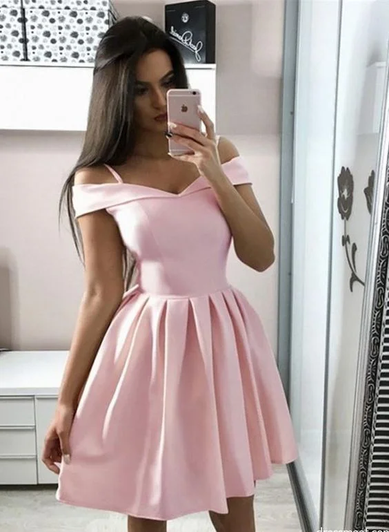 New Discounts Just Dropped!Short Pink Off Shoulder Graduation Homecoming Cocktail Dresses ,pink homecoming dress cg269 New Discounts Just Dropped!Short Pink Off Shoulder Graduation Homecoming Cocktail Dresses ,pink homecoming dress cg269