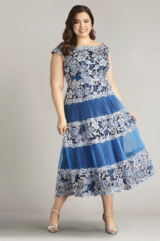 Unmissable Offers Await!Tadashi Shoji CDP19999MDQ Plus Size Pleated Floral Formal Tea Length Unmissable Offers Await!Tadashi Shoji CDP19999MDQ Plus Size Pleated Floral Formal Tea Length