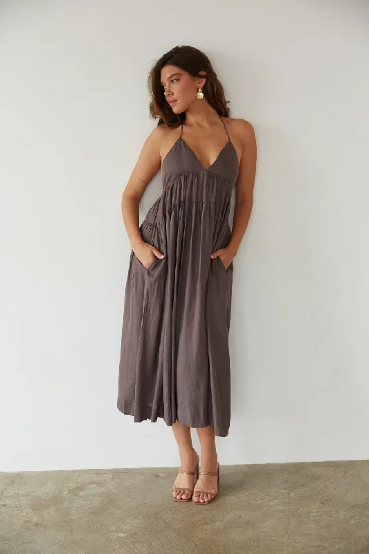 Hurry! While Supplies Last!Ester Tiered Linen Midi Dress